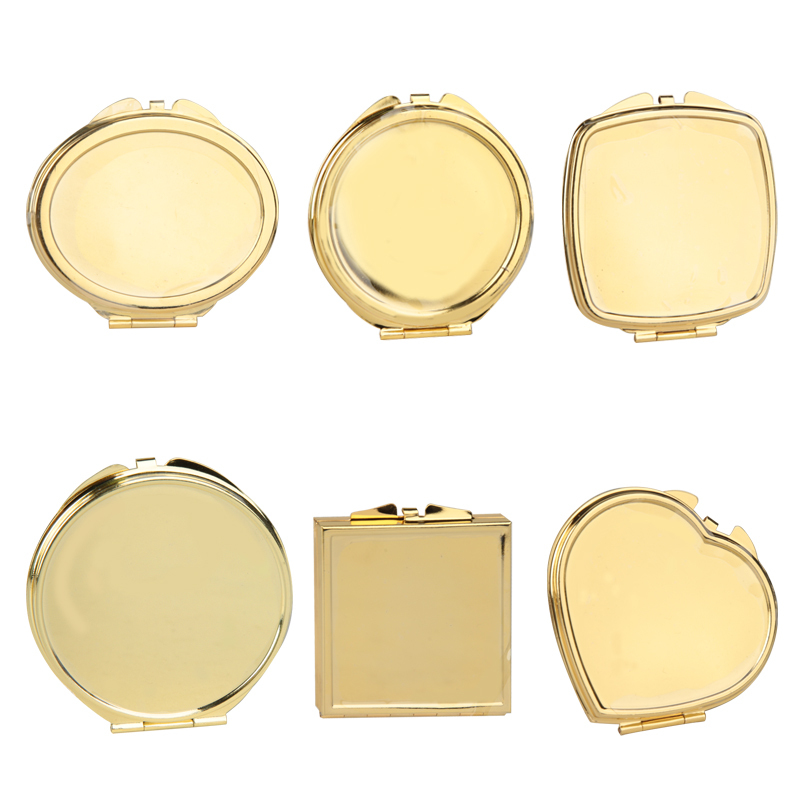 Portable Travel Metal Pocket Mirror Double