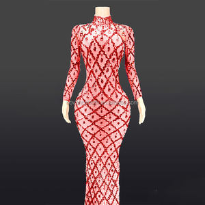 Novance במגמת מוצרים חמים שחור ארוך ערב שמלות יום הולדת מבריק קריסטל Vestidos Elegantes Para Mujer רשת שמלת כלה - Product Image 6