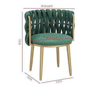 Silla de salón de belleza en forma de K, silla de salón de belleza, silla de tocador para dormitorio o sala de estar, ligera y lujosa - Product Image 3