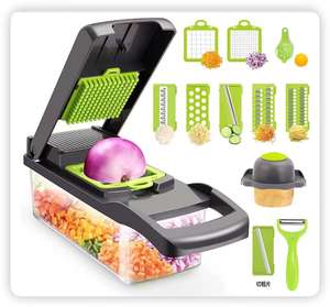 أدوات جديدة لتقطيع وتقشير الفواكه والخضروات، إكسسوارات مطبخ، أدوات مطبخ، مجموعة قطاعة خضروات للطهي - Product Image 2