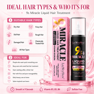 Lay Mey Show 9S Miracle Hair Treatment Essence - Trattamento Intensivo Idratante e Lisciante per Capelli Grossi e Danneggiati - Product Image 3