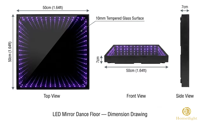 Panneau de scène LED portable de haute qualité à épissure magnétique pour piste de danse 3D, idéal pour mariages, fêtes, bars et événements