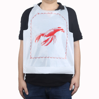 Tablier en plastique personnalisé pour écrevisses bavoirs jetables de restaurant en poly bavoirs de homard pour adultes pour fruits de mer garder les vêtements propres