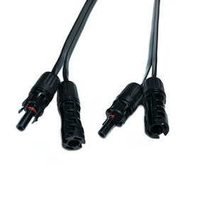 Câble plat souple Cu fil tressé 40cm 4mm2 1000V connecteur <span class=keywords><strong>solaire</strong></span> PV passer à travers la fenêtre <span class=keywords><strong>panneau</strong></span> <span class=keywords><strong>solaire</strong></span> PV 300V 50A câble d'extension - Product Image 2