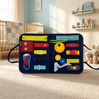 Livre d'activités sensorielles pour bébé, livre silencieux en feutre, livre Montessori d'apprentissage précoce, livre de stickers magiques, jouet éducatif pour enfants