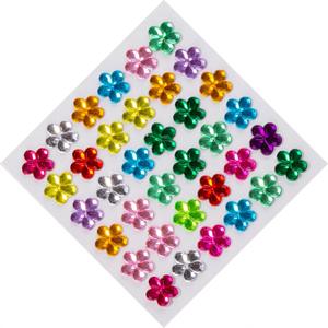 10mm 36개 꽃 모양 자가 접착형 라인스톤 스티커 크리스탈 보석 스티커 다양한 색상과 모양 - Product Image 1