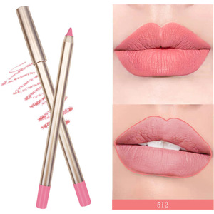 <span class=keywords><strong>Crayon</strong></span> à lèvres doré, Waterproof, multifonction, sans Logo, marron crème, avec Logo personnalisé, 24 heures - Product Image 3
