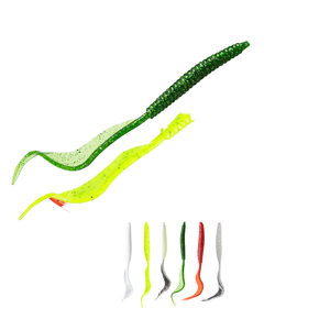 Trota Bass Carp attirando lombrico pesca morbida in <span class=keywords><strong>Silicone</strong></span> artificiale esca dura fiume fiume fiume barca oceano pesca in acqua salata - Product Image 2