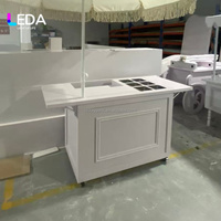 Nuevo Carro de Dulces Desmontable LEDA, Modelo H-075, de Metal Blanco Moderno y Personalizable para Bodas, Fiestas, Cumpleaños y Decoración de Eventos