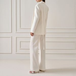 MIRRI SAND JACQUARD Pantalones de pierna recta Pantalones de mujer Conjuntos de lujo Primavera Verano Ropa pantalones conjunto para mujer - Product Image 5