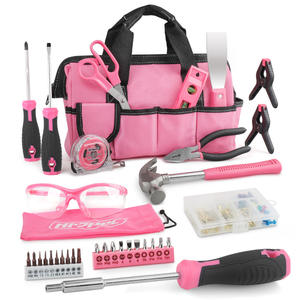 Kit d'outils rose pour enfants, ensemble de réparation domestique de 130 pièces avec marteau et tournevis, pour enfants de 8 à 13 ans, ensemble de jouets de bricolage - Product Image 3