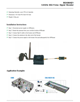 Amplificador de Alta Potencia WLAN de 5.8G y 5W, Señal Bidireccional, AP Inalámbrico para Ingeniería, Amplificadores de RF de Alto Rendimiento BSX5805Z1