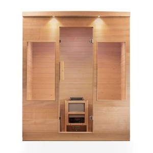 Sauna Tradicional con Estufa Eléctrica Personalizada para 4 Personas, Baño de Vapor Húmedo Interior - Product Image 2