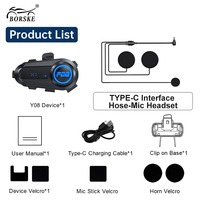 Intercom de moto étanche IP56, autonomie de 18h, communication sans fil, casques de moto avec écran