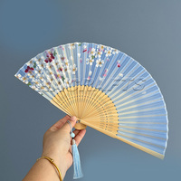 Éventail en bambou fleuri 21*38CM, prix d'usine chinois, pour la danse, les fêtes, les cadeaux et les photos