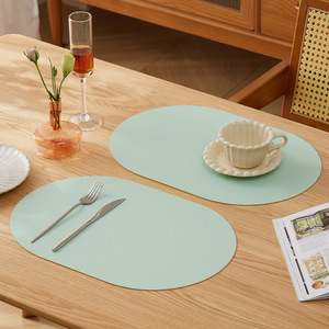 Modern Round PVC <b>Placemat</b> Solid Color Dishwasher Safe <b>Table</b> Mat <b>For</b> Home And Hotel Use - Product Image 4