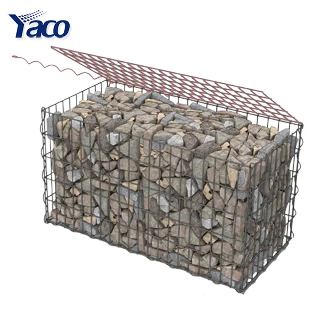 Chinese supplier new products 4mm welded cheap gabion wire mesh basket box fence price / stone gabion cage wall