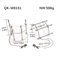 QKKQ 304 pinces à mamelon en acier inoxydable dispositif de retenue du sein métal reliure sein jouet BDSM Bondage Kit jouets sexuels pinces à mamelon