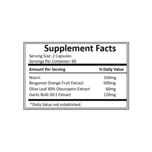 Complément alimentaire pour le <span class=keywords><strong>cholestérol</strong></span> |   Extrait de feuille d'olivier, bergamote, niacine, <span class=keywords><strong>ail</strong></span> - Product Image 4