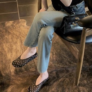 Zapatos Planos de Malla con Pedrería Estilo Hada para Verano 2026, Elegantes Zapatos Planos Mary Jane Sin Cordones para Mujer, para Uso Diario y Fiestas - Product Image 2