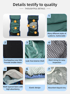 Couches lavables Queenhe <span class=keywords><strong>pour</strong></span> chiens, couches réutilisables et ajustables <span class=keywords><strong>pour</strong></span> chiens mâles, bandes de protection abdominale <span class=keywords><strong>pour</strong></span> l'incontinence - Product Image 4
