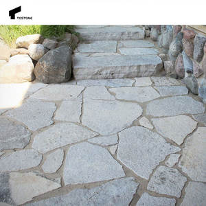 Tostone - Baldosa de Piedra Natural Travertino Beige Blanco, Estilo Crazy Paving, <span class=keywords><strong>para</strong></span> Decoración de Piscinas Exteriores y Patios - Product Image 3
