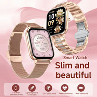 Reloj Inteligente HD AK108 para Mujer con Correa de Acero Inoxidable, Llamadas por Bluetooth, Pantalla Grande HD de 1.82" 320*382, SPO2, Smartwatch 2026