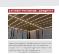 Système de toit à persiennes à ouverture automatique et verticale en bois traité sous pression enduit de poudre pour pavillon de gazebo de pergola à la maison