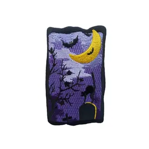 Promotie Halloween custom design borduren cartoon patch warmteoverdracht doek patch sticker