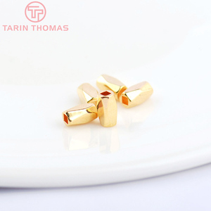 Cuentas espaciadoras de latón de alta calidad en color oro de 24 quilates, varios estilos, suministros para la fabricación de joyas, accesorios para la fabricación de pulseras - Product Image 3