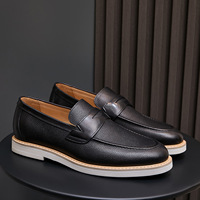 Mocassins en cuir véritable pour hommes – Chaussures confortables, légères et antidérapantes pour le bureau et le quotidien
