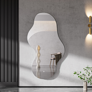 <span class=keywords><strong>Espejo</strong></span> de Pared de Vidrio de Longitud Completa <span class=keywords><strong>con</strong></span> Forma Irregular Artística para Hotel, <span class=keywords><strong>Espejo</strong></span> Ondulado <span class=keywords><strong>con</strong></span> <span class=keywords><strong>Borde</strong></span> Ondulado, <span class=keywords><strong>Espejo</strong></span> Inteligente Iluminado <span class=keywords><strong>con</strong></span> Luz LED - Product Image 2