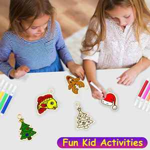 Tree Decorations Unfinished <b>Wood</b> <b>Slice</b> 20 Pcs Diy Wooden Christmas Ornaments Set With Marker - Product Image 2