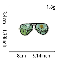 Patchs brodés thermocollants thème Plage d'été, Vague océanique pastel, Cactus, Tortue marine, Badges tendance pour les vacances, pour chemises
