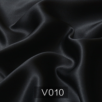 Tissu en Soie Charmeuse de Mûrier 100% Pure Naturelle, Épais, Tissé, Noir, pour Foulards, Kaftans et Chemises, Vente en Gros Italie Vietnam