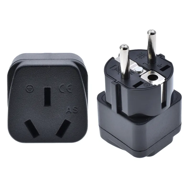 Au To Eu Plug Adapter Australia 3 Pins Naar Type-F Europese Power Connector Reisconverter Voor Euro France Korean Noyway