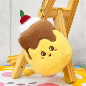 Portachiavi in peluche a forma di sushi, piccolo garnitura di gamberetti, ricamo con faccina sorridente, accessorio per cerniera di zaino, decorazione simpatica mascotte alimentare - Product Image 3