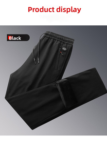 Pantalon chauffant pour homme et femme, épais, électrique, 5V USB, 6 zones chauffantes, pantalon d'hiver pour l'extérieur, en polaire (batterie non incluse) - Product Image 3