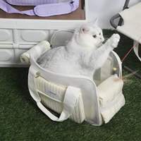 Nouveau Sac de Transport Élégant et Respirant pour Animaux de Compagnie, Sac Fourre-tout Portable de Voyage pour Petits Chiens et Chats, Sac à Main Simple pour Animaux de Compagnie pour l'Extérieur