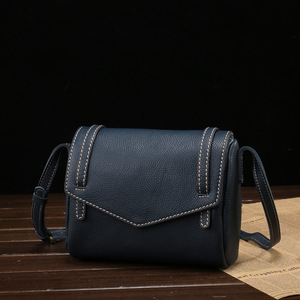 Genuine Leather Women's Shoulder <b>Bag</b> 7 Inch Vintage Style Magnetic Buckle Anti Theft Crossbody Small Square <b>Bag</b> - Product Image 1