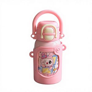 BPA FREE 500Ml School Student Child Kid Children 316 Stainless Steel Insulated Vacuum Thermos Water Bottle With Strap Rope - Product Image 1
