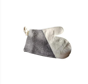 Chapeau de sauna en feutre de laine écologique, gants, tapis - Accessoires de bain et de douche, cadeau - Product Image 1