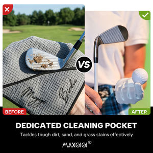 Serviettes de golf en microfibre personnalisées en gros, serviettes de golf gaufrées pour caddie, serviettes de golf vierges pour sublimation avec logo personnalisé - Product Image 5