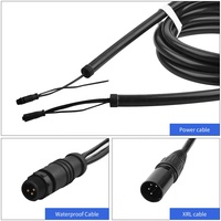 Tube LED néon flexible noir DMX/SPI 360 degrés D22 D25 24V RGB en silicone programmable pour discothèque, bar et événements.