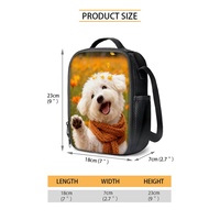 Sac à déjeuner isotherme personnalisé pour enfants sur le thème des animaux de compagnie avec photo, bandoulière réglable, design thermique portable - Cadeau