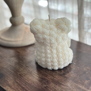 Bougie parfumée en forme d'ours en peluche, ours en peluche unique en forme de bébé garçon, meilleur souvenir, floral, grande, personnalisée, mignonne, grande, mini bougie en forme d'ours en peluche - Product Image 6