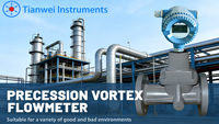 LUXZ Series Swirl Flow Meter Auto Temp Pressure Compensation Gas Flow Measuring Instrument