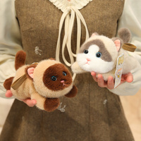 Porte-clés en peluche, jouets en peluche, animaux en peluche, porte-clés chat en peluche, chat réaliste en peluche, fabrication de jouets en peluche personnalisés