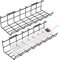 Support de rangement avec revêtement en poudre, type crochet, pour gestion des câbles sous le bureau, avec conception flexible