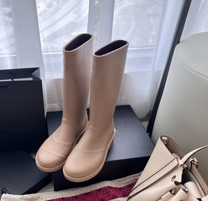 Bottes mi-mollet de luxe pour femme en cuir véritable, semelle extérieure en caoutchouc, imperméables, à enfiler, solides, été/printemps, haute qualité - Product Image 2